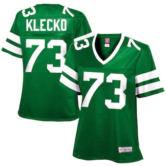 womens new york jets joe klecko green retired player jersey